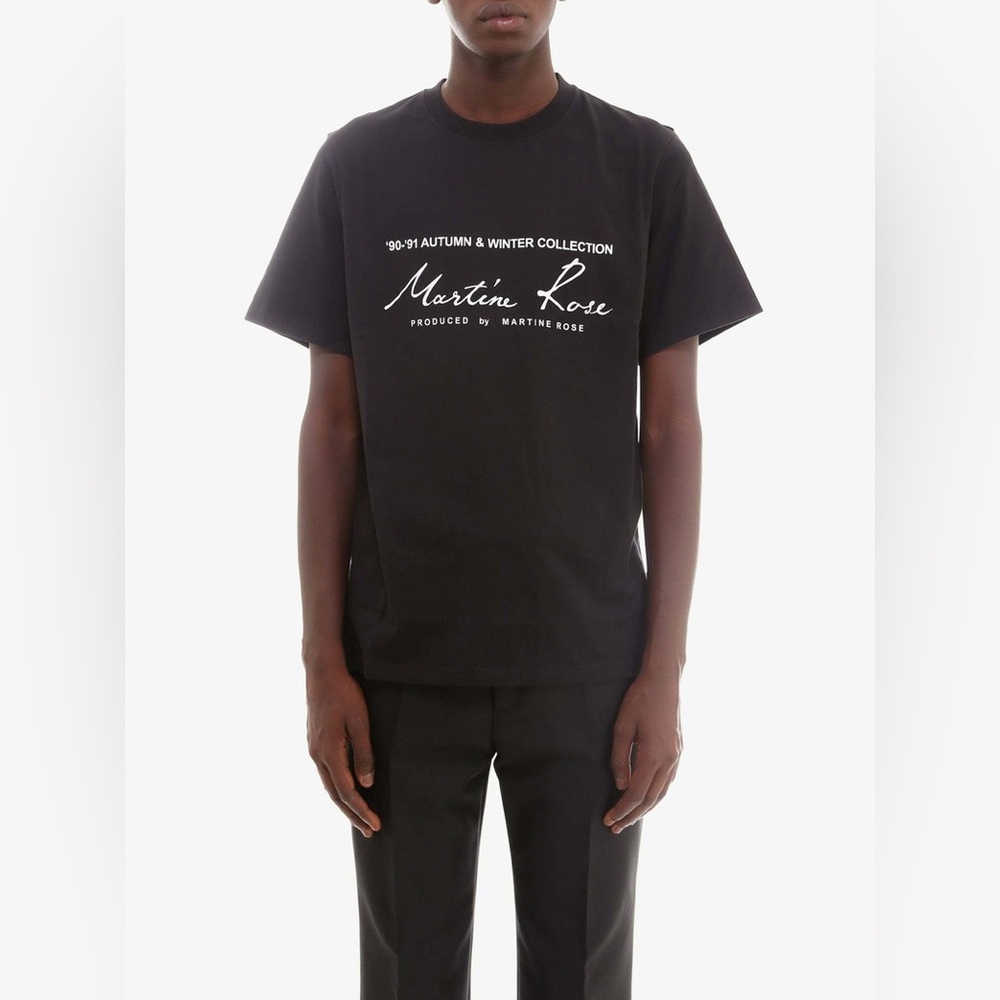 Martine Rose Black Logo Graphic T-Shirt Sz XS - Picture 6 of 17